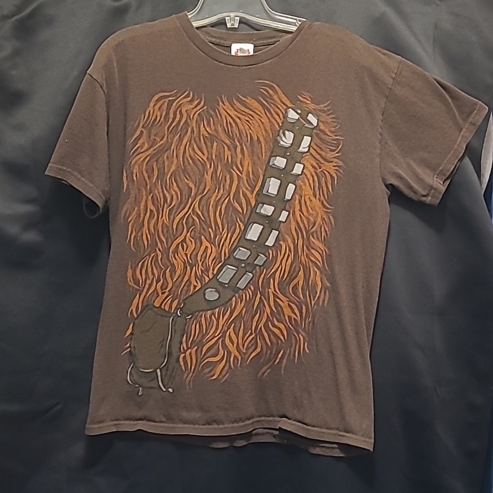 💫Vintage Star Wars T Shirt Men's Size M Brown Short Sleeve Chewbacca Bod